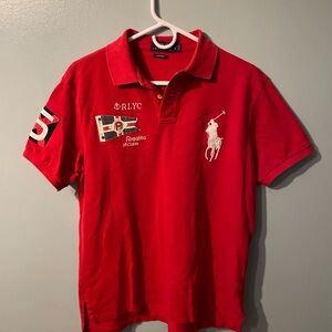 Polo by Ralph Lauren Red Embroidered Men's Polo Shirt